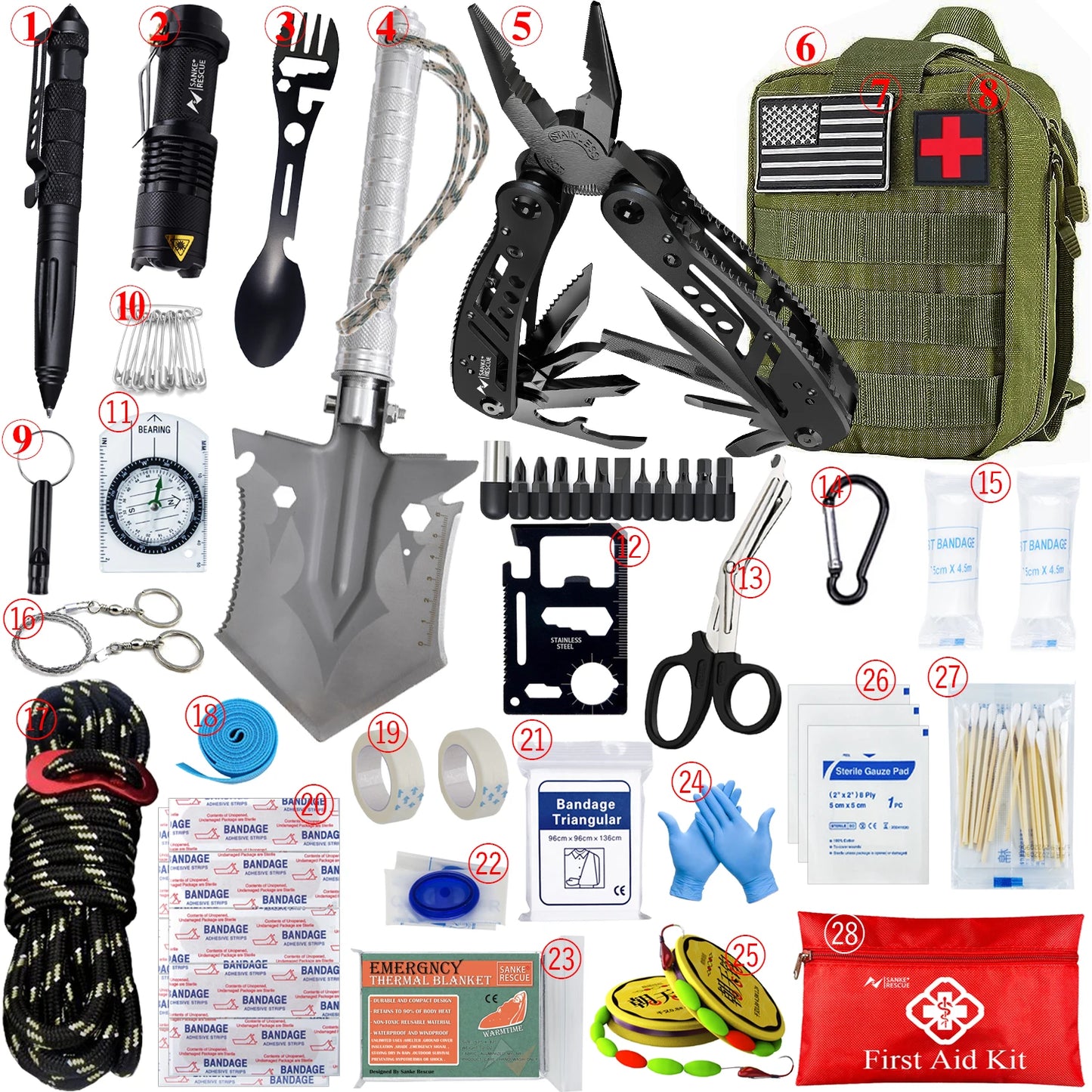 Kit de primeros auxilios para supervivencia