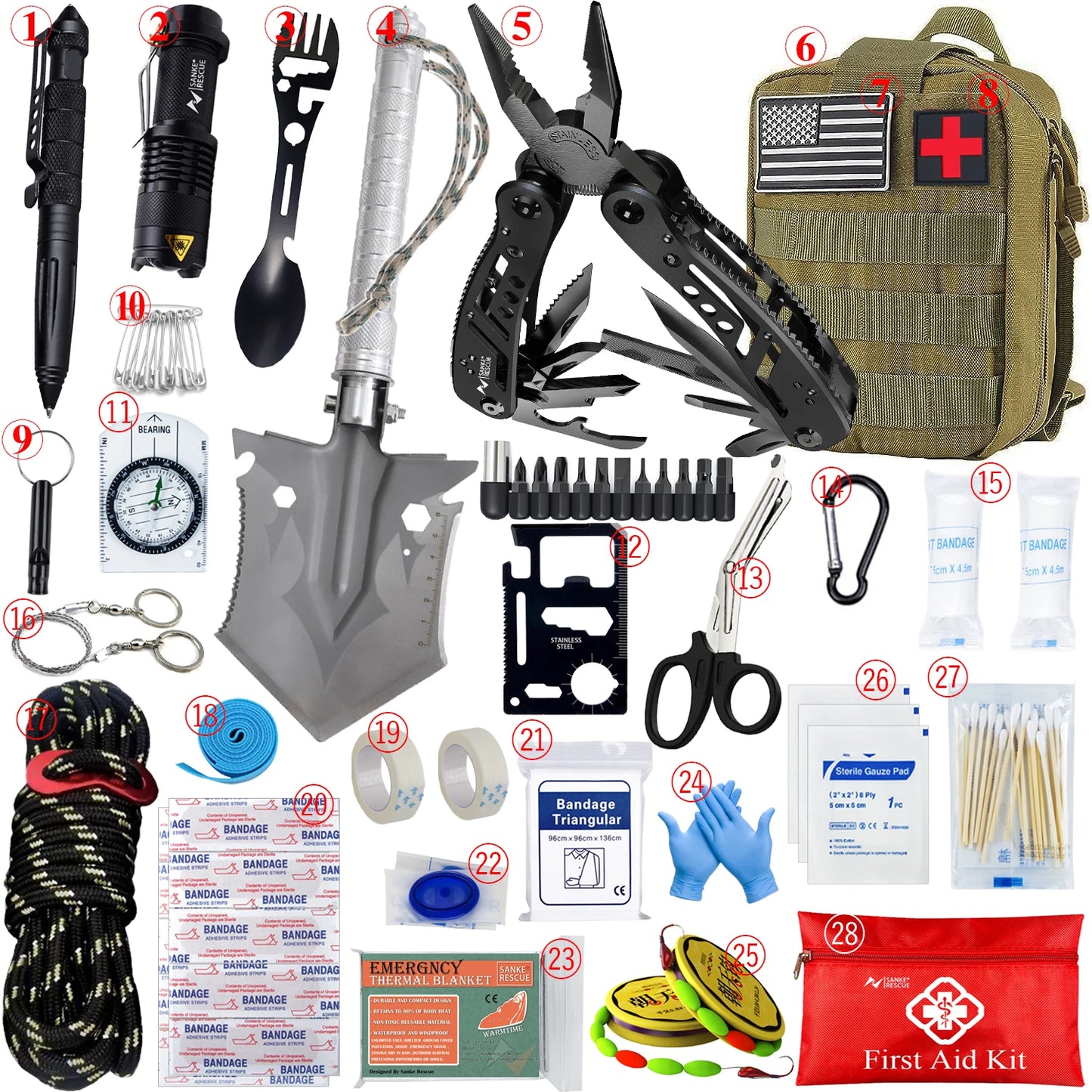 Kit de primeros auxilios para supervivencia