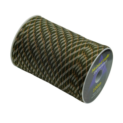Cuerda de paracaídas militar 550 de 100 m, 50 m y 31 m, 7 hebras de 4 mm
