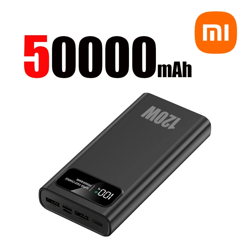 Batería externa Xiaomi de 120 W, carga súper rápida, 200 000 mAh, alta capacidad