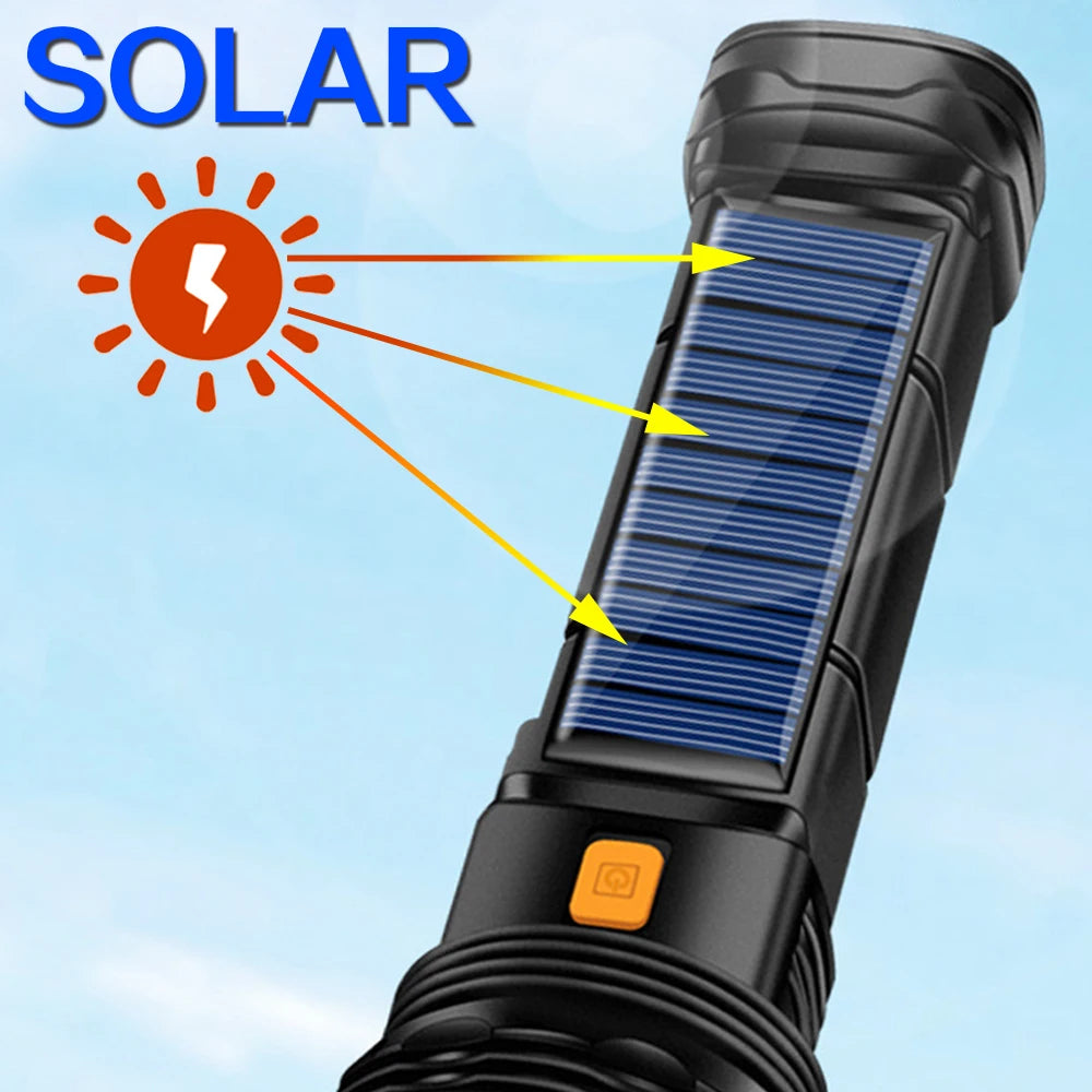 Linterna solar LED