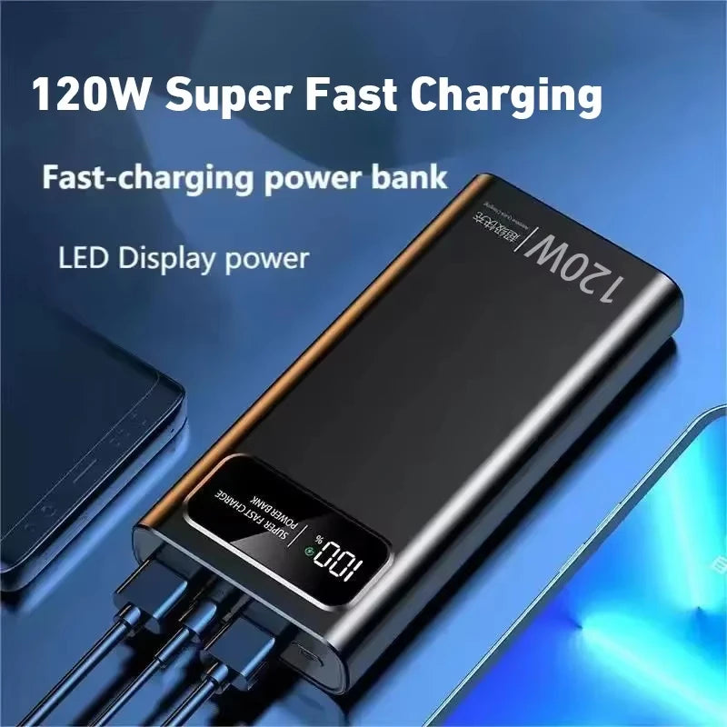 Batería externa Xiaomi de 120 W, carga súper rápida, 200 000 mAh, alta capacidad
