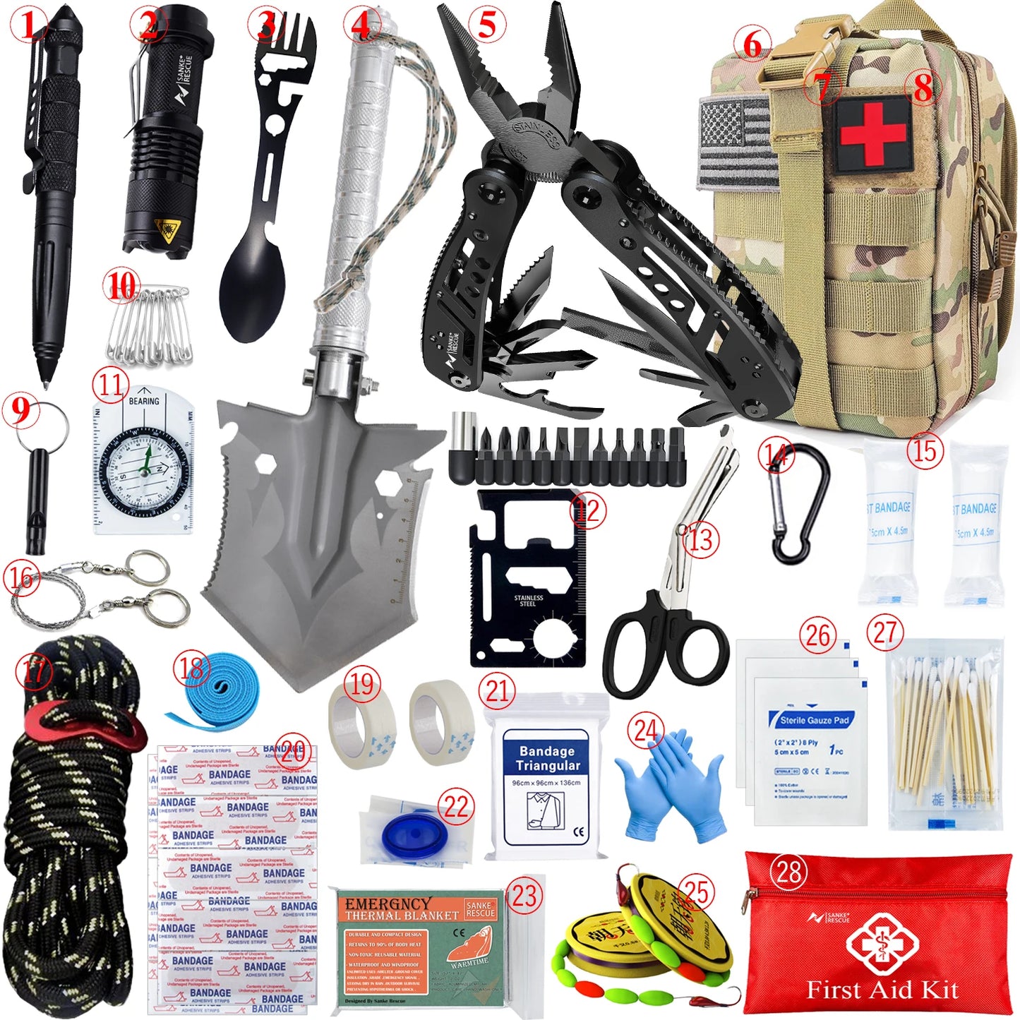 Kit de primeros auxilios para supervivencia