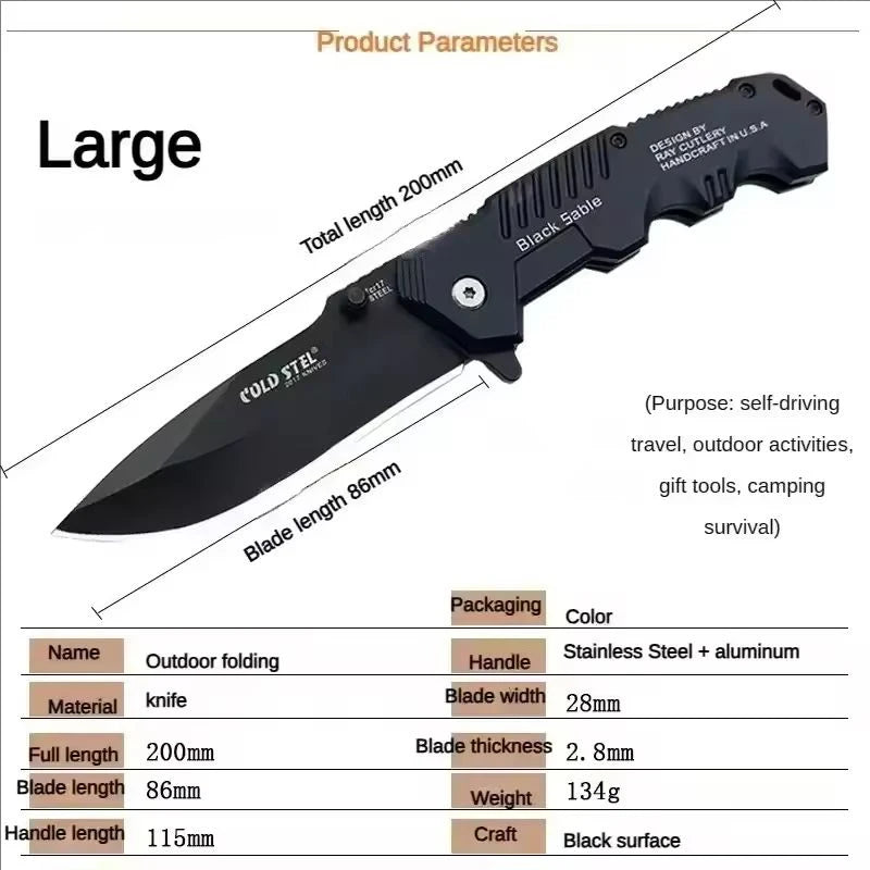 Cuchillo de supervivencia plegable